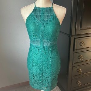❌SOLD❌ Green Lace Dress